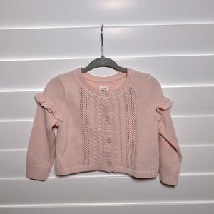GAP 6-12M baby girl light pink cardigan